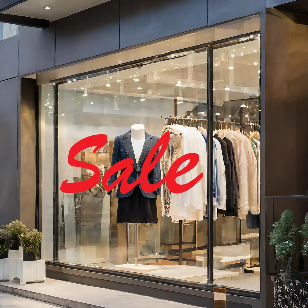 High Quality Printing 22 Custom Vinyl Cut Lettering Stickers Shop Sale Sign